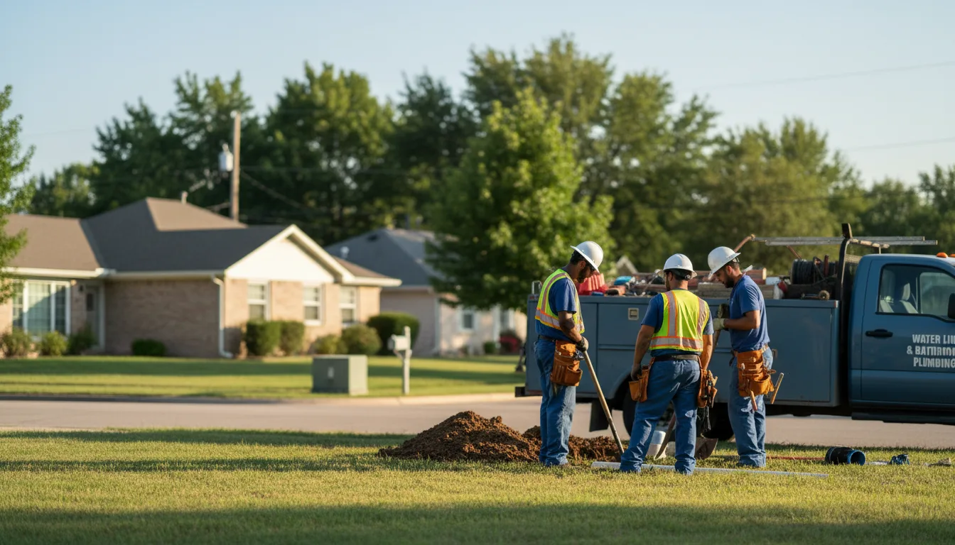 Residential water line and bathroom plumbing service in Mobile, AL
